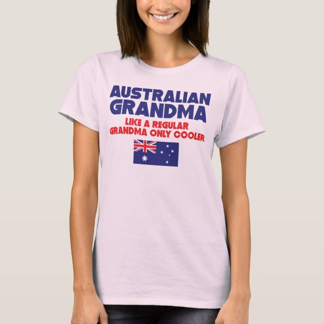 Camiseta Avó australiana como um Coo regular da avó somente (Frente)