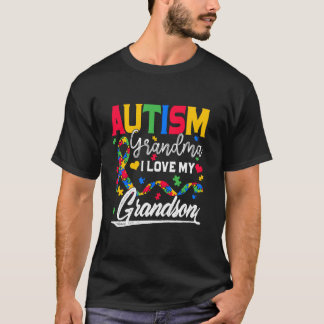 Camiseta Avô Autista Eu Amo Meu Neto Conscientização do Aut