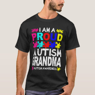 Camiseta Avó Autista Orgulhosa Conscientização do