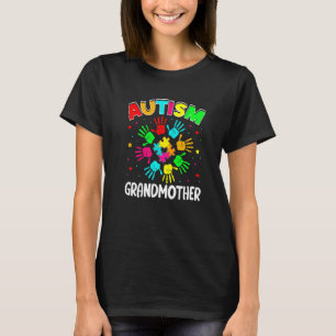 Camiseta Avó Autista Suporte Família Puzzle Autismo