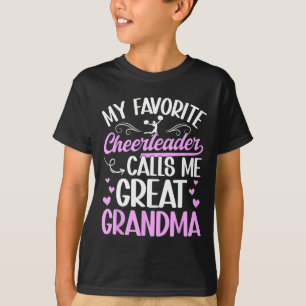 Camiseta Avó Avó Cheerleader Favorita Cheer Grande Gra