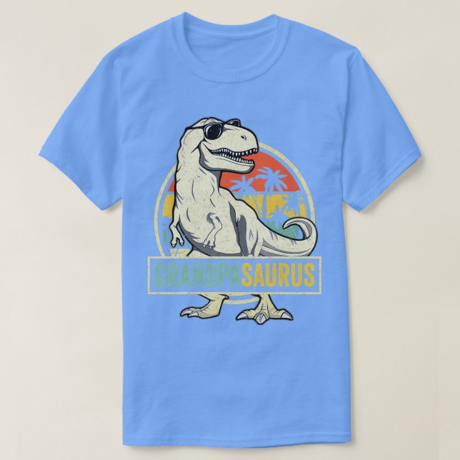 Camiseta Avô, Avô, família Saurus, Dinossauro Rex Dinossaur (Frente do Design)