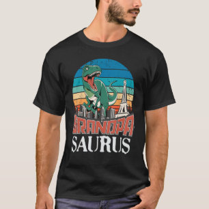 Camiseta Avô, Avô, família Saurus, Dinossauro Rex Dinossaur