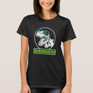 Camiseta Avô Avó Saurus Dinossauro Rex Mulheres Mo
