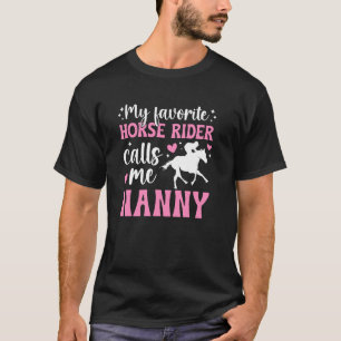 Camiseta Avó Babá de Show de Cavalo Orgulhosa Babá Equestre