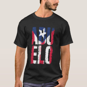 Camiseta Avô Bandeira de Porto Rico Boricua Avô & Latino