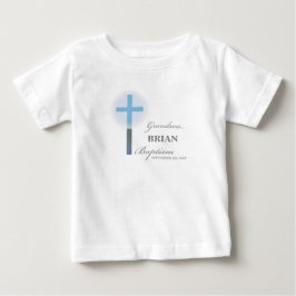 Camiseta Avô Baptism Blue Lace Personalizado