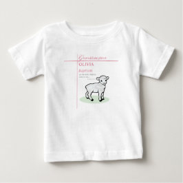 Camiseta Avô Baptism Lâmpada Rosa Personalizada