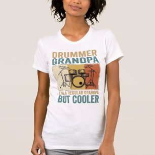 Camiseta Avô Baterista Como um Avô Normal, Mas Mais Legal 