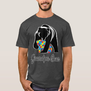 Camiseta Avô Bear Autismo Autismo Autismo Premium968