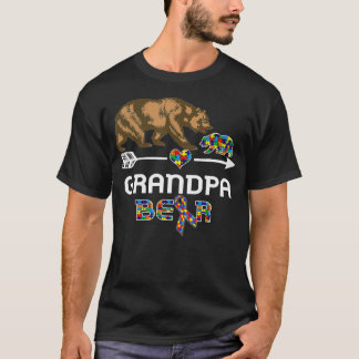 Camiseta Avô Bear Autismo Sensibilização Avô