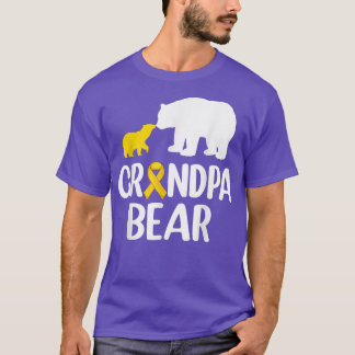 Camiseta Avô Bear Infância Cancer Suporte Sq