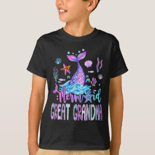 Camiseta Avó Bisavó Sereia Família Correspondente Aniversár