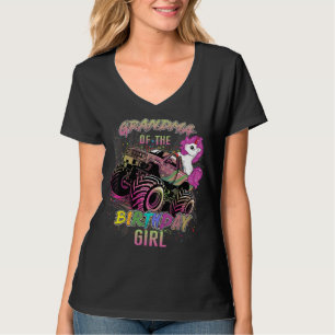 Camiseta Avó Bonita De Uma Garota De Caminhão De Monstro