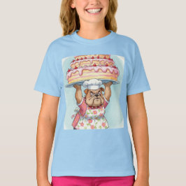 Camiseta Avó Bulldog e um Grande Bolo de Natasha