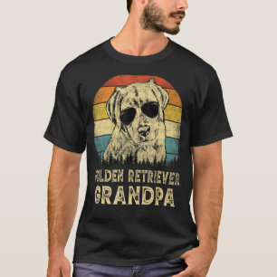 Camiseta Avô Cachorro Retriever Dourado Vintage Dia dos Pai