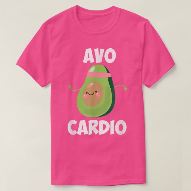 Camiseta Avo Cardio Funny Avocado Workout (Frente do Design)