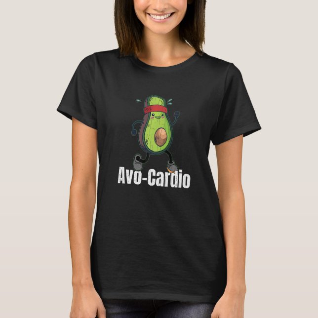 Camiseta Avo Cardio Vegetarian Vegan Vegetables Graph Comid (Frente)