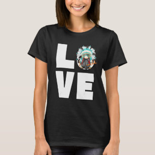 Camiseta Avô Chefe Indiano Gnome Love Native American Da