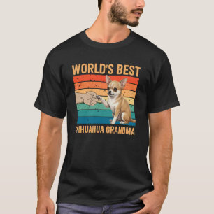 Camiseta Avó Chihuahua Melhor do Mundo Avó Chihuahua