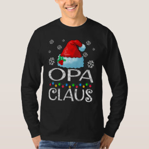 Camiseta Avô Claus Chapéu de Natal Família de Pijama de Nat