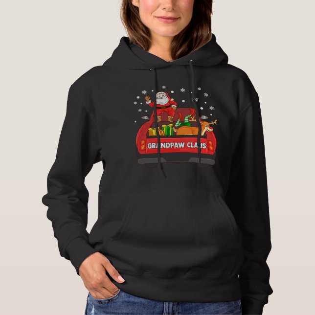 Camiseta Avô Claus Red Truck Papais noeis Reindeer Elf (Frente)
