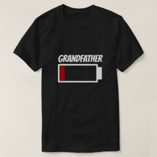 Camiseta Avô com baixo consumo de energia da bateria Humor