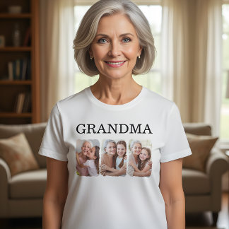 Camiseta Avó com Foto Personalizada da Família