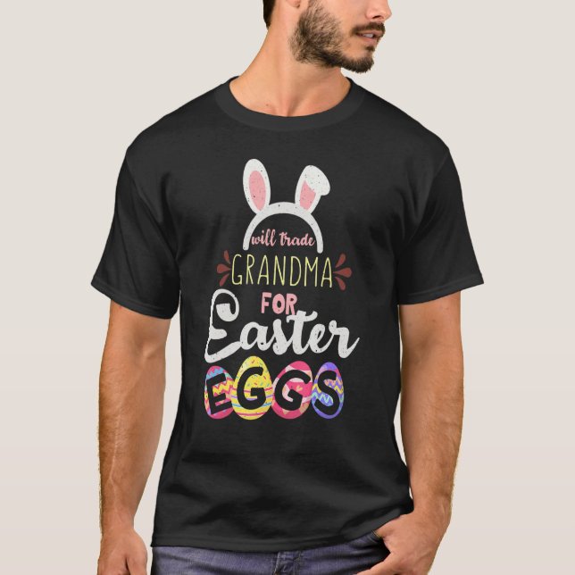 Camiseta Avó Comercial Para Ovos Felz pascoa Dia Páscoa Sol (Frente)