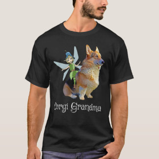 Camiseta Avó Corgi Pembroke Welsh Corgi & Fada Retro D