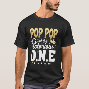 Camiseta Avô Coroa 1º Aniversário Pop Pop De Notório Em
