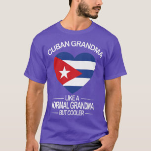 Camiseta Avó cubana Abuela Cubana Bandeira Cuba 