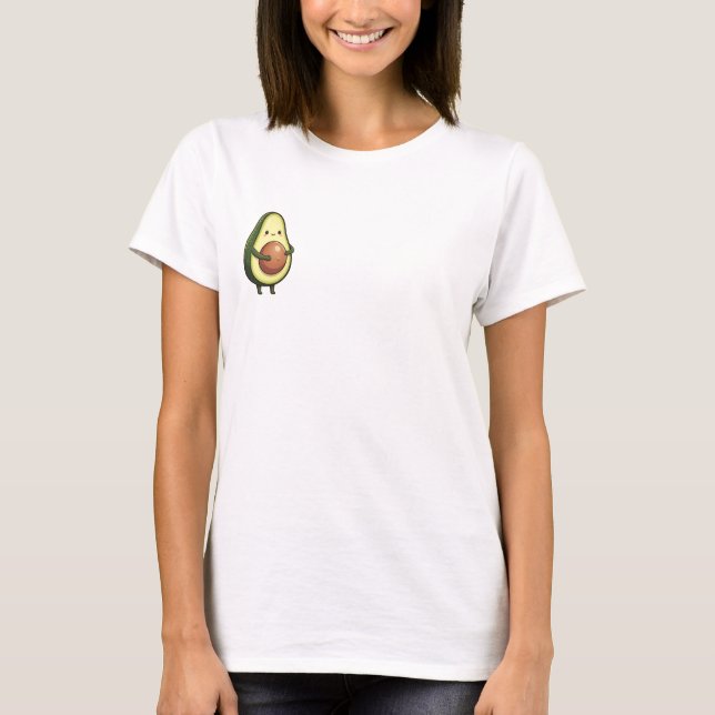 Camiseta Avo-Cuddle: Adorable Smiling Avocado Character (Frente)