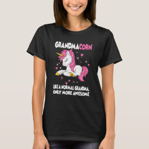 Camiseta Avó Cute Avó Unicorn Filha-Mãe