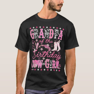 Camiseta Avô da aniversariante Cow-girl Nk Rodeio Ocidental