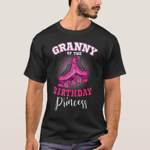 Camiseta Avó Da Aniversário Princesa Roller Skates Skat
