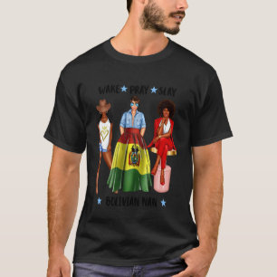Camiseta Avó da Bandeira Afro-Boliviana Nan Africana da Bol