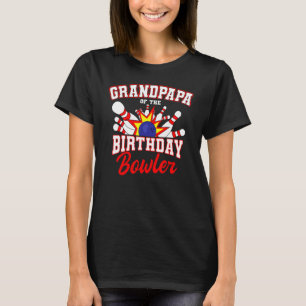 Camiseta Avô Da Boliche De Aniversário Do Bolinho De Aniver