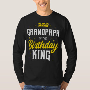 Camiseta Avô Da Coroa Do Partido Rei Aniversário Ce
