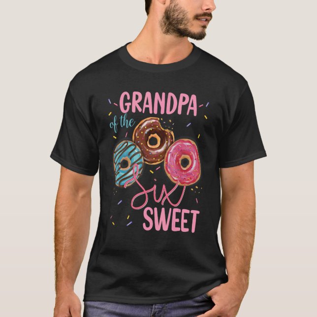 Camiseta Avô Da Doce Festa de aniversário De Rosquinha De S (Frente)