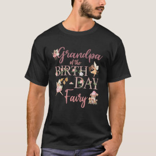 Camiseta Avô da Fada de Aniversário Primeiro Aniversário Fa