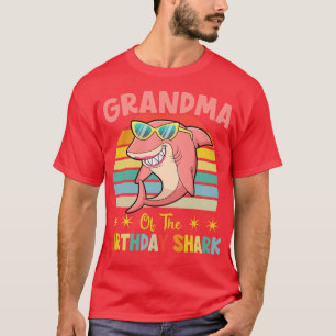 Camiseta Avó Da Família Aniversário Do Tubarão