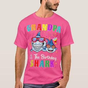 Camiseta Avô Da Família Aniversário Do Tubarão