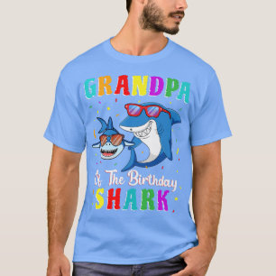 Camiseta Avô Da Família Aniversário Do Tubarão