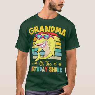 Camiseta Avó Da Família Aniversário Do Tubarão