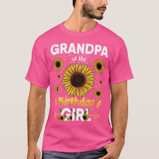 Camiseta Avô Da Família Do Festa De Girassol De Aniversário