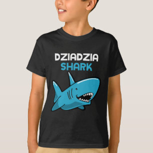 Camiseta Avô da Família Funny Dziadzia Shark