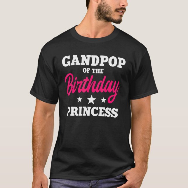 Camiseta Avô Da Festa De Aniversário Da Princesa (Frente)