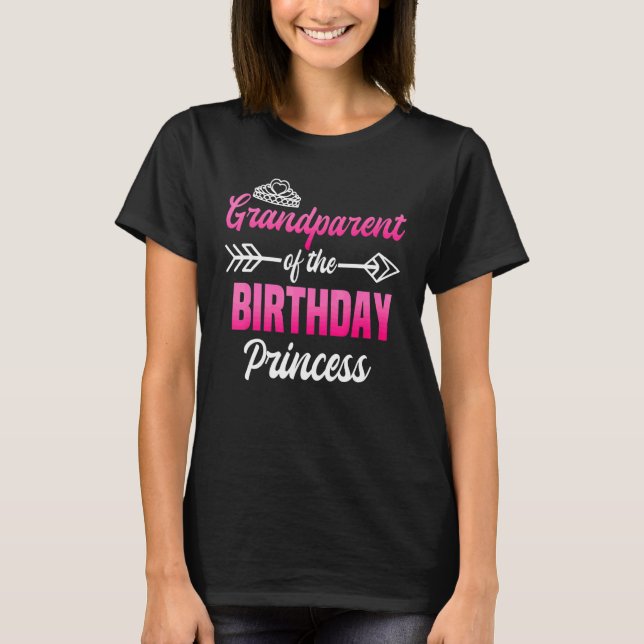 Camiseta Avô Da Festa Princesa De Aniversário, Bday Ce (Frente)