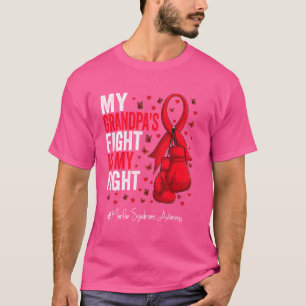 Camiseta Avô da Fita Vermelha Conscientização sobre a Síndr